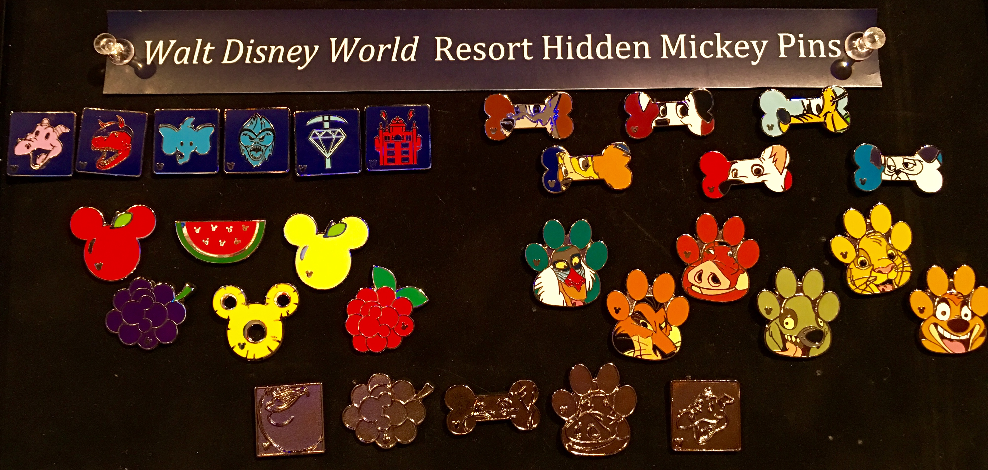 Disney Hidden Mickey Pins 2016