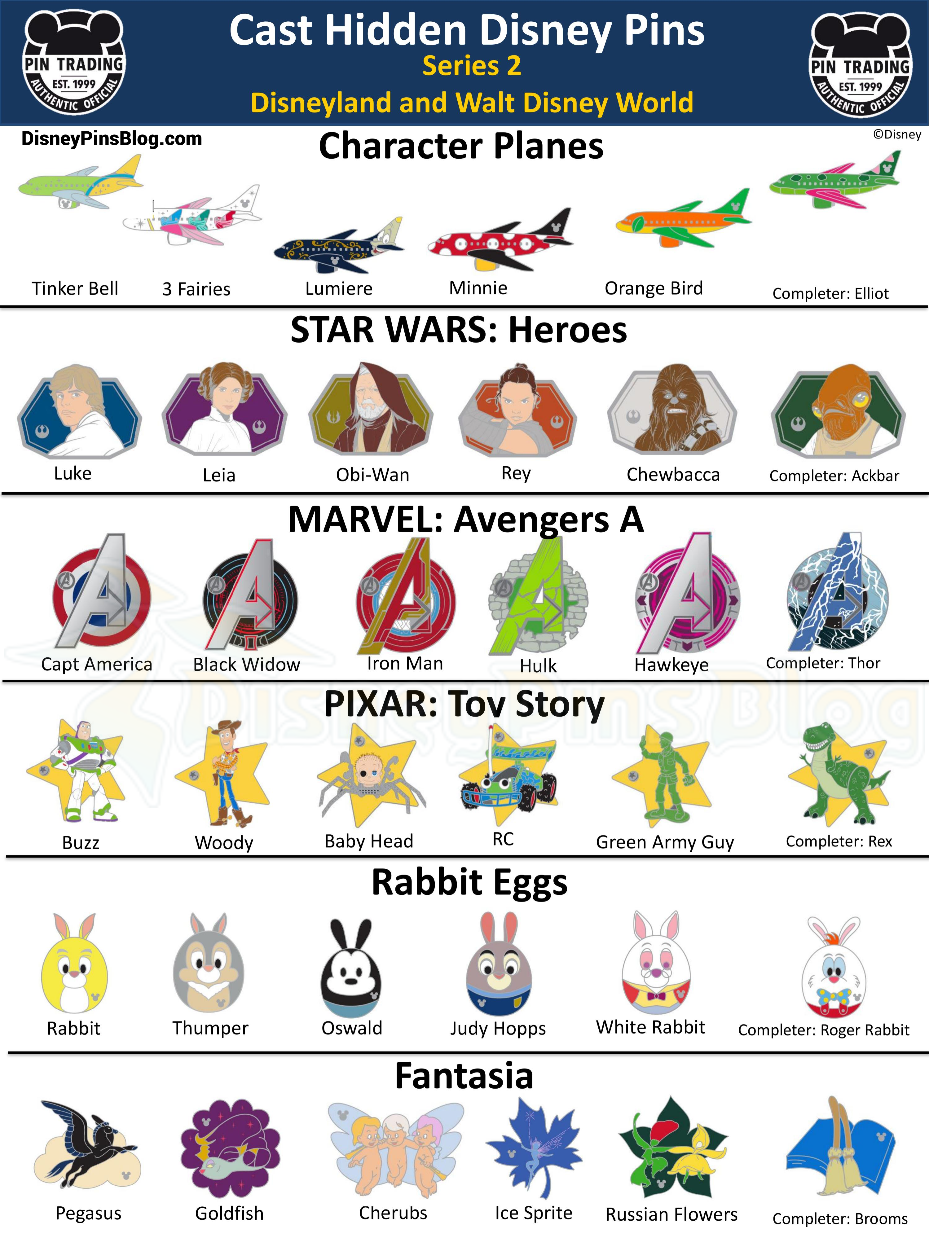 Cast Hidden Disney Pins 2022 Series 2
