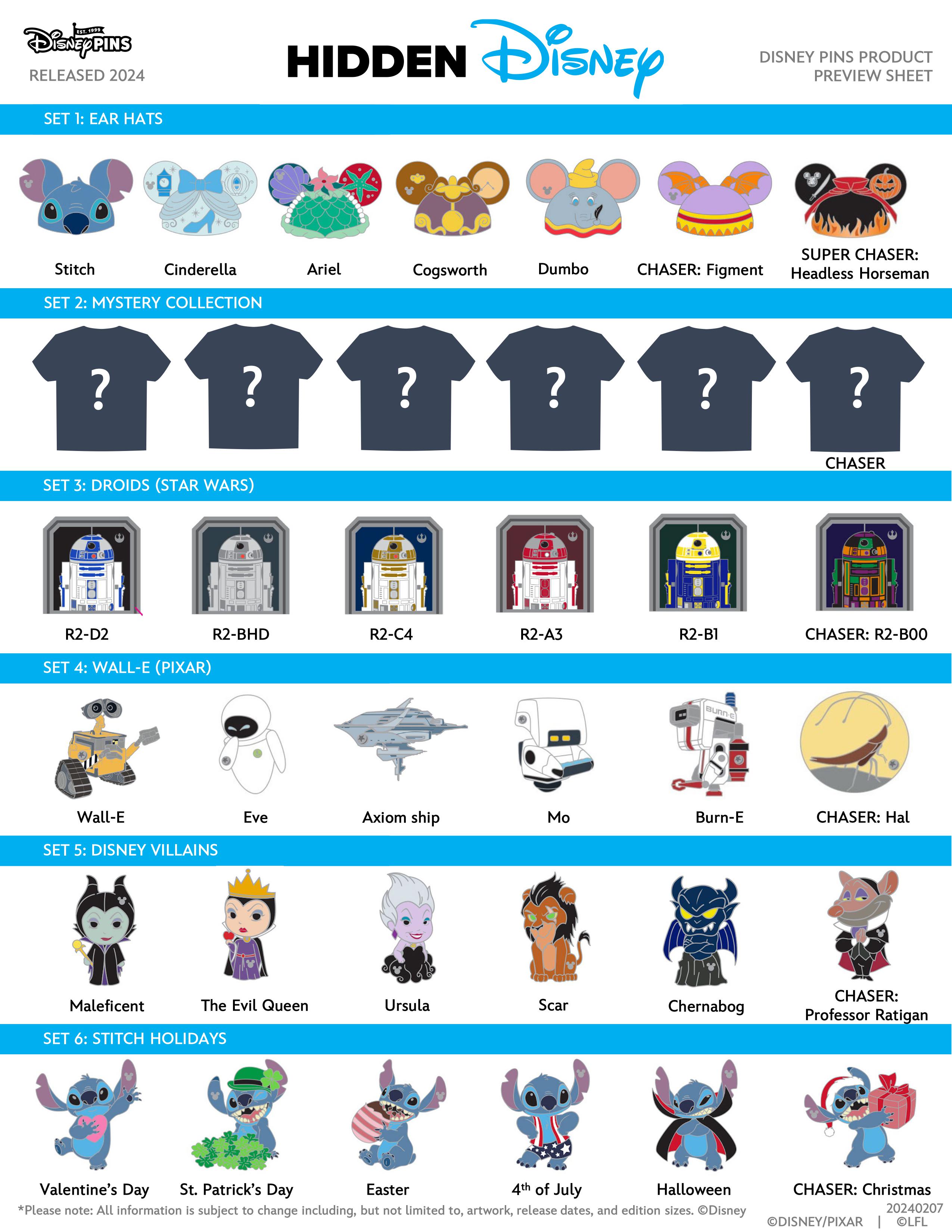 Hidden Disney 2024 Pin Series