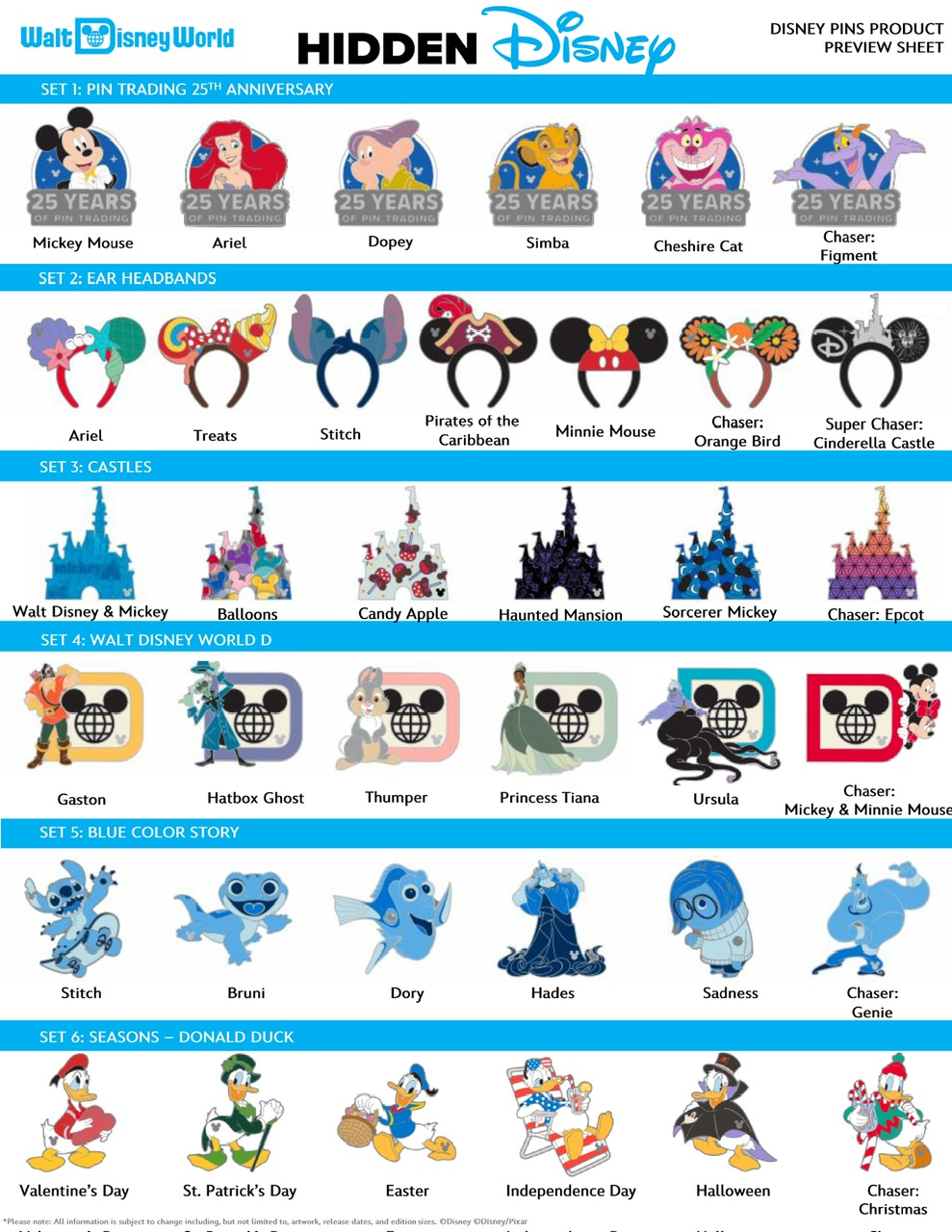 Hidden Disney 2025 Pin Series